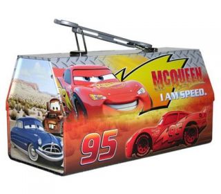 Disney Pixar Cars Lightning Metal Tin Lunch Box Toolbox