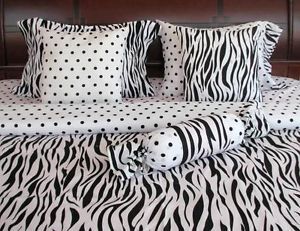 7 Pcs Zebra Print Bed in A Bag Bedding Set Queen KQ255