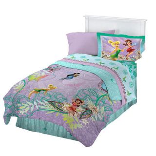 Disney Fairies Butterfly Twin Bedding Set Tinkerbell Glow Comforter Bed in Bag
