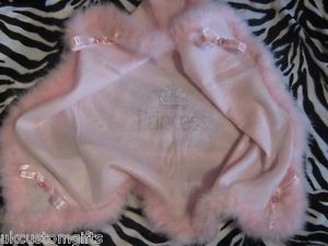 Baby Girls Princess Blanket Throw Fit Crib Moses Basket Pram Small Blanket Pink