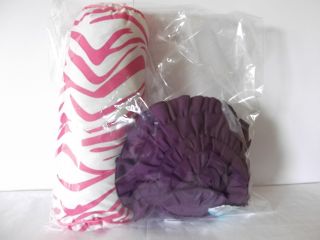 Teen Vogue Flora Fauna Purple Pink White 2P Decorative Pillow Pack