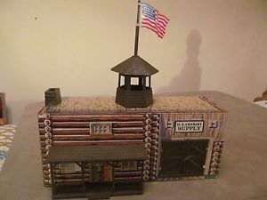 Marx Fort Apache 7th Cavalry Tin Litho Supply Building