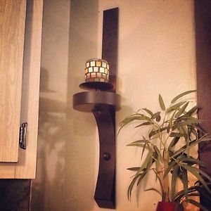 Iron Contemporary Wall Sconce Candle Holder