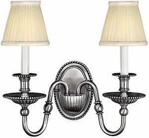 Hinkley 4412PW Cambridge Candle Wall Sconce Lighting 120w Pewter