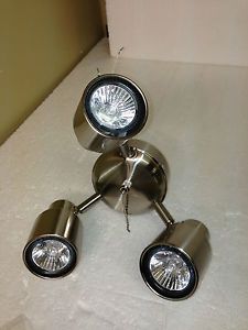 Hampton Bay Razor 3 Light Brushed Nickel Ceiling Fan Light Kit