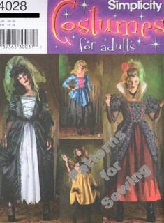Pattern Woman Costume Halloween Witch Gown Sz 4 10 New