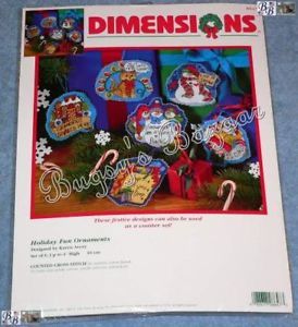 Dimensions Holiday Fun Ornaments Counted Cross Stitch Christmas Kit K Avery