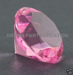 30mm Pink Crystal Glass Diamond Wedding Party Favor Decoration