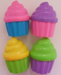 Kawaii Cupcake Shaped Blue Pink Green and Purple Mayo Cups for Bento