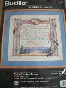 Bucilla "Apache Marriage Blessing" Counted Cross Stitch Kit SEALED 1996