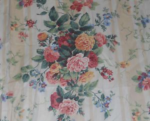 Croscill Shabby Chic Cottage Roses Curtain Drape Panels Valance