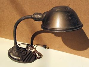 Vintage Art Deco Eagle Brand Gooseneck Desk Lamp