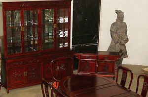 Beautiful Chinese Rosewood Dining Room Set Oriental Furniture 15 Piece