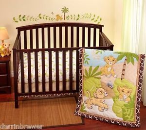 Disney Lion King Simba 7 Piece Crib Bedding Set Bumper Comforter Sheet Set
