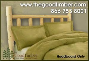 New Full Pine Log Headboard Rustic Furniture Bed Beds