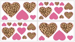 Sweet JoJo Designs Cheetah Animal Print Bedding Decal Stickers Wall Art Decor