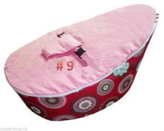 Lovely Pink Baby Bean Bag Chair Bed for Infants Toddlers Kids Two Covers 9