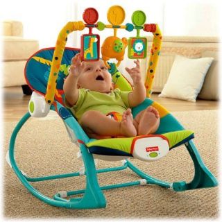 Fisher Price Infant to Toddler Rocker Baby Seat Bouncer w Toy Bar X7046