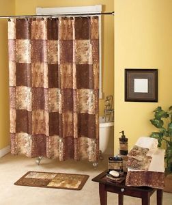 Zambia Wild Snake Animal Print Bathroom Accessory Shower Curtain Bath Rug Towels