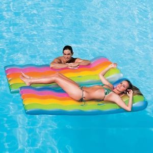 Intex Color Splash Swimming Pool Lounge Chair Inflatable Float Swim Mat
