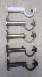 Zinc Curtain Drapery Rod Adjustable Bracket New Fits 1 1 8" or 1 1 4" Rod
