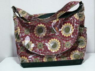 Gently Used Timi Leslie Messenger Style Diaper Bag Floral Pattern
