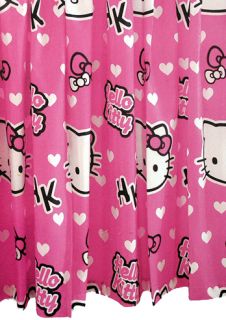 Hello Kitty Childrens 'Hearts' 72" Ready Made Pink Character Curtains