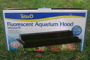 Tetra Fluorescent Aquarium Hood Universal Fit 16 x 8 inch Fits 5 5 Gallon Tank