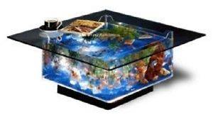 New Midwest Tropical 675 Aqua 25 Gallon Acrylic Aquarium Square Coffee Table