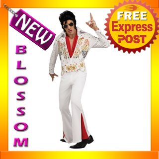 C299 Elvis Presley Rock and Roll Licensed 50s Rock Star Deluxe Adult Costume