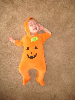 Baby Infant Halloween Costume Boy Girl Pumpkin 0 3 Mos