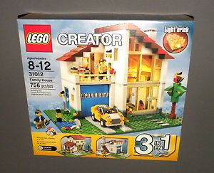 Lego Creator Family House 31012 3 in 1 Set Factory Villa w Light Brick New