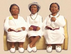 African American Church Pews Figurines Deaconess Board on PopScreen