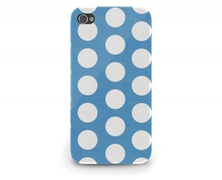 Large Polka Dots on Blue Hard Cover Case for iPhone Samsung 65 Other Phones