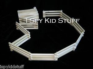 Natural Wood Wooden Toy Fence for Breyer Horse Almost 12 Feet Long Folding Fence