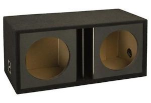 Atrend 12" Dual 1" MDF Subwoofer Speaker Box Enclosure Black ZV12D Black