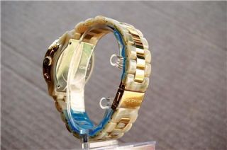 Michael Kors MK5139 Chronograph Ladies Gold Horn Bracelet Champagne Watch