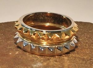 2 Stack Rings Sterling Silver 14kt Gold Plate Joseph Esposito