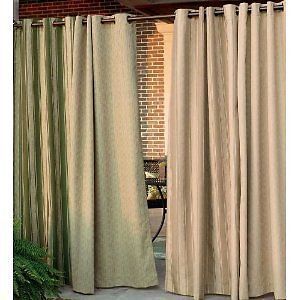 Olefin Outdoor Grommet Top Curtain Panel Camel for House Porch Gazebo Window New