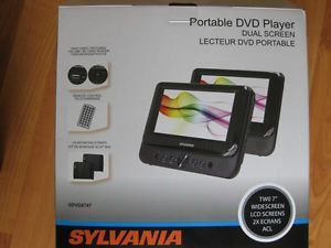 Sylvania Portable DVD Player Dual Screen SDVD8747 Brand New