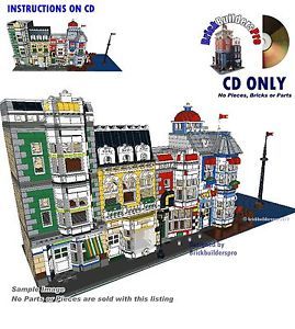 CD Port Seaside Modular Instructions PDF Custom Lego 10218 City Cafe Corner