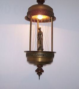 Vintage Hanging Goddess Nude Lady Motion Oil Rain Drip Lamp