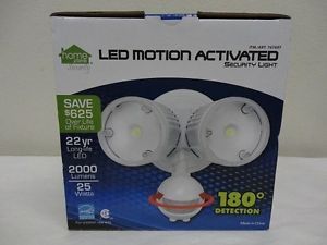 New Home Zone Security LED Motion Activated Security Light 25 Watt 2000 Lumens