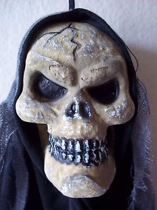 Grim Reaper Head Hanging Halloween Party Home Office Decoration Scary Ghoulish