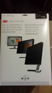 3M PF19 0W Black Privacy Screen Filter Widescreen Desktop LCD Monitor Brand New