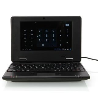 New 7" VIA8850 Mini Notebook Netbook Android 4 0 1 2GHz 1GB 4GB Camera Black