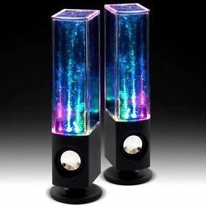 Water Fountain Speakers Dancing LED Lights Laptop Computer  iPod Audio Sound