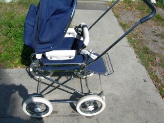 Emmaljunga Kids Childs Baby Carriage Buggie Stroller Hand Crafted Sweden Metal