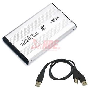 New Aluminum USB 2 0 2 5" SATA Hard Drive Disk HDD External Enclosure Case Box