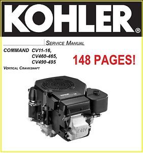 Kohler Command 16 Engine Service Manual Ride on Lawnmower Generator All Models